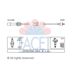 facet Spark Plug Wire Set for 2001 Mazda Protege - 4.9729