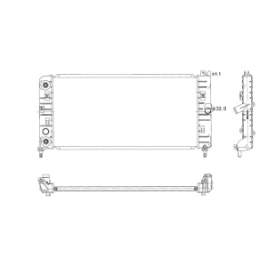 TYC Engine Coolant Radiator for Chevrolet Impala - 2837