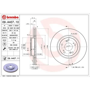 brembo UV Coated Series Vented Front Brake Rotor for 2003 Acura RSX - 09.A407.11