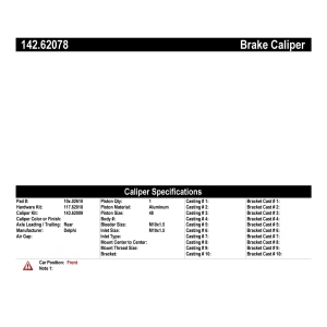 Centric Posi Quiet™ Loaded Brake Caliper for Pontiac Fiero - 142.62078