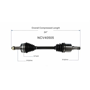 GSP North America Front Driver Side CV Axle Assembly for 1991 Isuzu Impulse - NCV40505