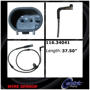 Centric Front Brake Pad Sensor for BMW X6 - 116.34041