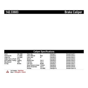 Centric Posi Quiet™ Loaded Brake Caliper for 2014 Audi S8 - 142.33683