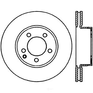 Centric SportStop Drilled 1-Piece Front Brake Rotor for 2008 Mercedes-Benz C300 - 128.35109