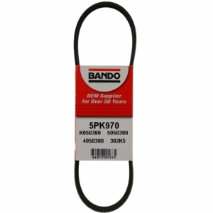 BANDO Rib Ace™ V-Ribbed Serpentine Belt for 1997 Geo Prizm - 5PK970