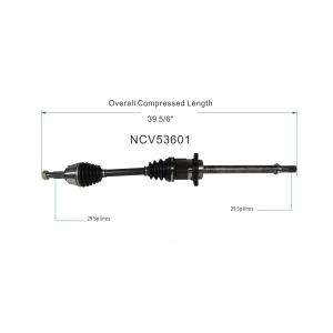 GSP North America Front Passenger Side CV Axle Assembly for 2004 Nissan Murano - NCV53601