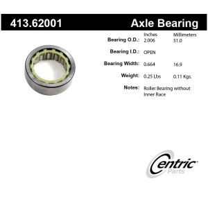 Centric Premium™ Axle Shaft Bearing for 1985 Chevrolet Chevette - 413.62001