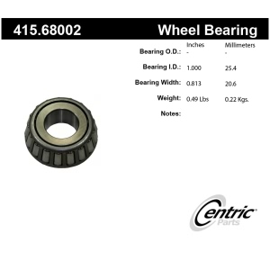 Centric Premium™ Front Driver Side Outer Wheel Bearing for 1989 Dodge D350 - 415.68002