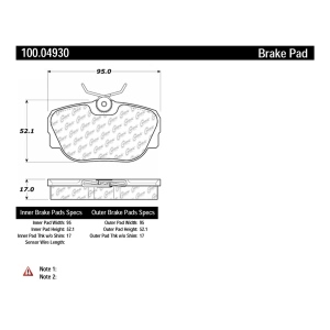 Centric Original Equipment Formula Brake Pads for 1989 BMW 325iX - 100.04930