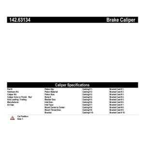 Centric Posi Quiet™ Loaded Brake Caliper for 2013 SRT Viper - 142.63134