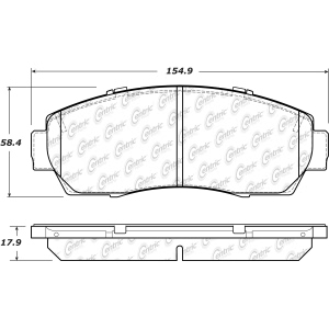 Centric Posi Quiet™ Ceramic Front Disc Brake Pads for 2012 Honda CR-V - 105.15211