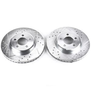 Power Stop PowerStop Evolution Performance Drilled, Slotted& Plated Brake Rotor Pair for 2014 Dodge Challenger - AR8358XPR