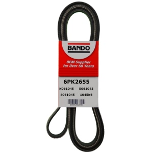 BANDO Rib Ace™ V-Ribbed OEM Quality Serpentine Belt for 1991 Eagle Premier - 6PK2655