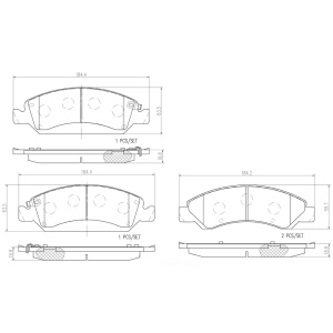 brembo Premium Ceramic Front Disc Brake Pads for 2008 Cadillac Escalade EXT - P10058N