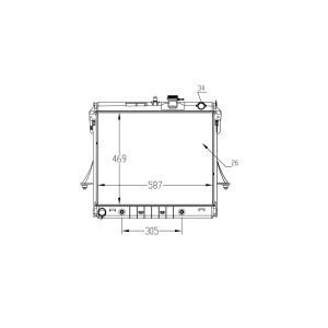 TYC Engine Coolant Radiator for 2009 Hummer H3T - 2855