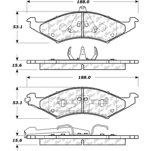 Centric Premium Semi-Metallic Front Disc Brake Pads for 1986 Ford Taurus - 300.04210