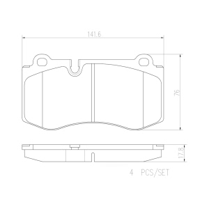 brembo Premium Ceramic Front Disc Brake Pads for 2013 Mercedes-Benz S350 - P50074N