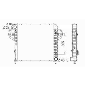 TYC Engine Coolant Radiator for 2004 Jeep Liberty - 2481