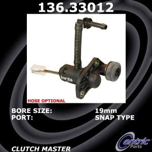 Centric Premium Clutch Master Cylinder for 2009 Audi S4 - 136.33012