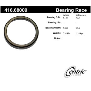 Centric Premium™ Rear Outer Wheel Bearing Race - 416.68009