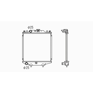 TYC Engine Coolant Radiator for 2004 Audi TT - 2265