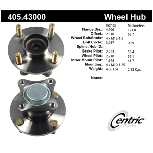 Centric Premium™ Wheel Bearing And Hub Assembly for Geo - 405.43000