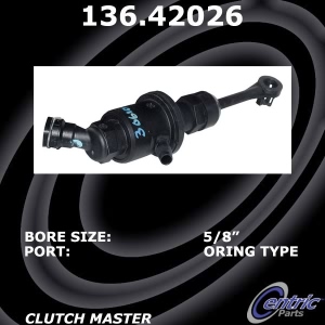 Centric Premium Clutch Master Cylinder for 2012 Nissan Versa - 136.42026