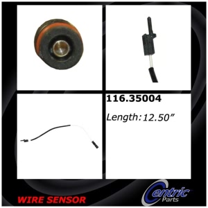 Centric Brake Pad Sensor Wire for Mercedes-Benz ML320 - 116.35004