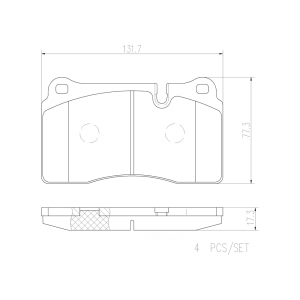 brembo Premium Ceramic Front Disc Brake Pads for 2006 Land Rover Range Rover - P44018N