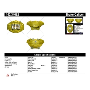 Centric Posi Quiet™ Loaded Brake Caliper for 2013 BMW 135is - 142.34692