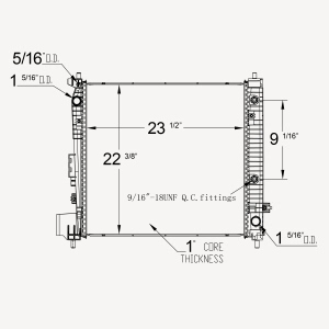 TYC Engine Coolant Radiator for 2018 Cadillac XT5 - 13613