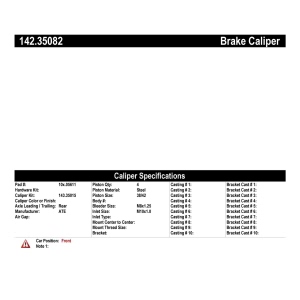 Centric Posi Quiet™ Loaded Brake Caliper for Mercedes-Benz 300TE - 142.35082
