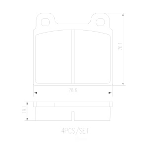 brembo Premium Ceramic Front Disc Brake Pads for 1984 Volkswagen Vanagon - P85002N