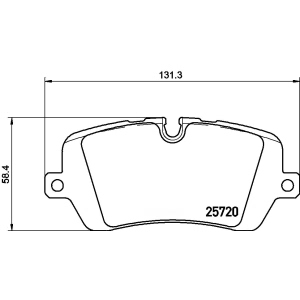 brembo Premium Low-Met OE Equivalent Rear Brake Pads for 2019 Land Rover Discovery - P44021