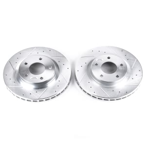 Power Stop PowerStop Evolution Performance Drilled, Slotted& Plated Brake Rotor Pair for 2009 Dodge Caliber - AR8369XPR