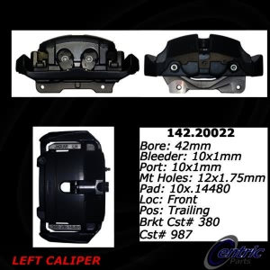 Centric Posi Quiet™ Loaded Brake Caliper for 2011 Jaguar XJ - 142.20022