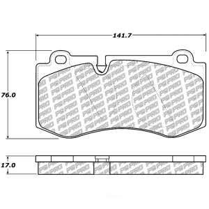 Centric Posi Quiet Pro™ Semi-Metallic Front Disc Brake Pads for Mercedes-Benz S450 - 500.12230