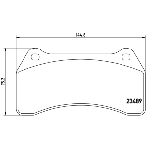 brembo Premium Low-Met OE Equivalent Front Brake Pads for 2005 Jaguar XJR - P36014