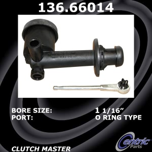 Centric Premium Clutch Master Cylinder for Isuzu i-280 - 136.66014