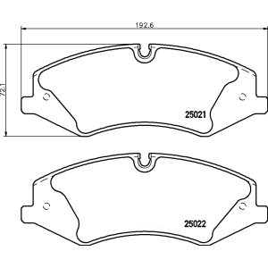 brembo Premium Low-Met OE Equivalent Front Brake Pads for Land Rover Range Rover Sport - P44024