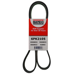 BANDO Rib Ace™ V-Ribbed OEM Quality Serpentine Belt for 2007 Mazda B2300 - 6PK2105