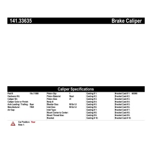 Centric Semi-Loaded Brake Caliper for 2010 Audi TT Quattro - 141.33635