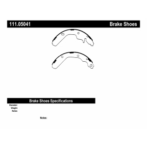 Centric Premium™ Drum Brake Shoes for Plymouth Reliant - 111.05041
