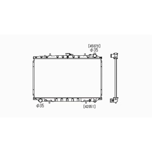 TYC Engine Coolant Radiator for 2005 Nissan Maxima - 2415