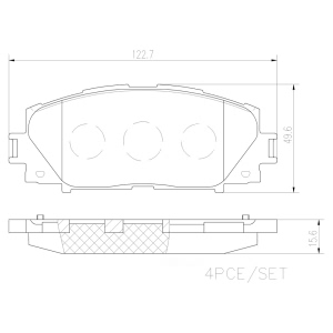 brembo Premium Ceramic Front Disc Brake Pads for 2017 Toyota Prius Prime - P83106N