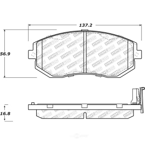 Centric Posi Quiet™ Ceramic Front Disc Brake Pads for 2015 Scion FR-S - 105.15390