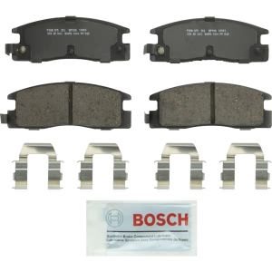 Bosch QuietCast™ Premium Organic Rear Disc Brake Pads for 1989 Isuzu Trooper - BP398