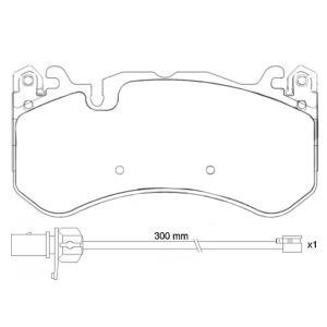 brembo Premium Low-Met OE Equivalent Front Brake Pads for 2016 Audi RS7 - P50127