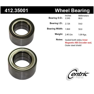 Centric Premium™ Wheel Bearing for 2007 Mercedes-Benz R320 - 412.35001