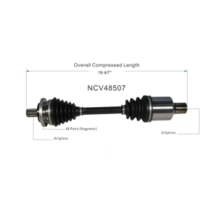 GSP North America Front Driver Side CV Axle Assembly for 2004 Mercedes-Benz E500 - NCV48507